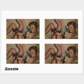 eiffelturm parisian girtro fashionista rechteckiger aufkleber (Blatt)