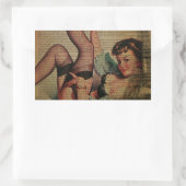 eiffelturm parisian girtro fashionista rechteckiger aufkleber (Tasche)