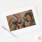 eiffelturm parisian girtro fashionista rechteckiger aufkleber (Umschlag)