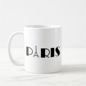 Eiffelturm-Parisschwarzes u. -WEISS Kaffeetasse (Links)