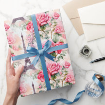 Eiffelturm Pattern, französische Rose im Pariser S