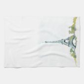 Eiffelturm-Pen und farbige Illustration Geschirrtuch (Horizontal)