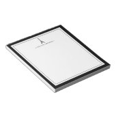 Eiffelturm Personalisiert Notepad | Schwarz/Weiß Notizblock (angewinkelt)