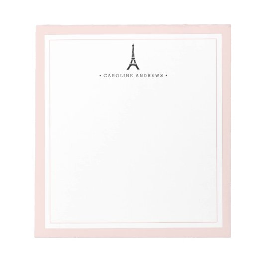 Eiffelturm Personalisiert Notizblock (Vorderseite)