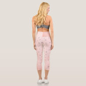 Eiffelturm Pink Capri Leggings (Rückseite)