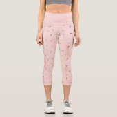Eiffelturm Pink Capri Leggings (Vorderseite)