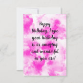 Eiffelturm Pink Happy Geburtstagskarte Dankeskarte (Rückseite)
