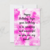 Eiffelturm Pink Happy Geburtstagskarte Dankeskarte (Rückseite)