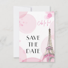 Eiffelturm Pink Paris Sweet 16 Save The Date