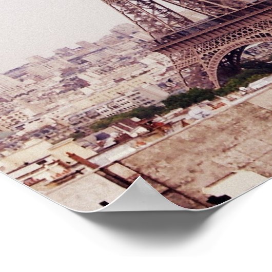 Eiffelturm - Plakatdruck Poster (Ecke)