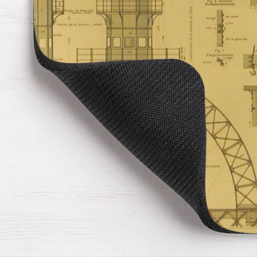 Eiffelturm-Pläne Mousepad (Ecke)