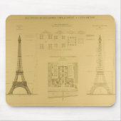 Eiffelturm-Pläne Mousepad (Vorne)