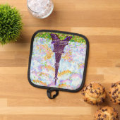 Eiffelturm Pointillism Landschaftsbild Potwarenbes Topflappen (Oben Unten)