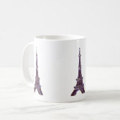 Eiffelturm Pointillism-Tasse Kaffeetasse (Vorderseite Links)
