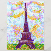Eiffelturm Pointillismus Frühjahrslandschaft (Vorderseite)