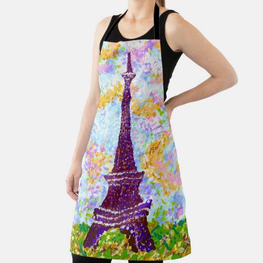 Eiffelturm Pointillismus Frühjahrslandschaft Schürze (InSitu)