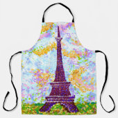 Eiffelturm Pointillismus Frühlingslandschaft Schürze (Vorderseite)