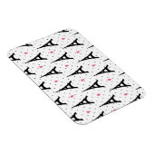 Eiffelturm Polka Dots & Hearts Muster Magnet (Rechte Seite)