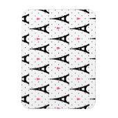 Eiffelturm Polka Dots & Hearts Muster Magnet (Vertikal)