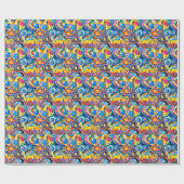 Eiffelturm Pop Art Geschenkpapier (Flach)
