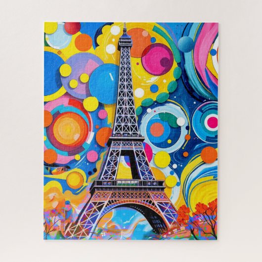 Eiffelturm Pop Art Puzzle (Vertikal)