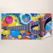 Eiffelturm Pop Art Strandtuch (Vorderseite)