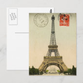 Eiffelturm Postkarte (Vorne/Hinten)