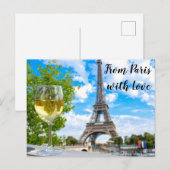 Eiffelturm Postkarte (Vorne/Hinten)