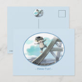 Eiffelturm Postkarte - Spaß (Vorne/Hinten)