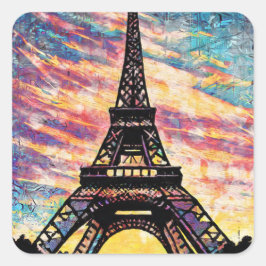Eiffelturm Quadratischer Aufkleber