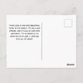 Eiffelturm Romantische Rote Rosen Valentinstag Postkarte (Rückseite)