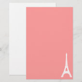 Eiffelturm-Rosa Briefpapier (Vorne/Hinten)