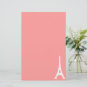 Eiffelturm-Rosa Briefpapier (Stehend Vorderseite)