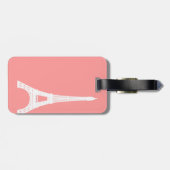 Eiffelturm-Rosa Gepäckanhänger (Rückseite horizontal)