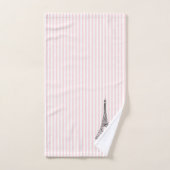 Eiffelturm Rosa Streifen Badehandtuch-Set Badhandtuch Set (Handtuch)