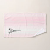 Eiffelturm Rosa Streifen Badehandtuch-Set Badhandtuch Set (Handtuch)