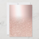 Eiffelturm Rose Gold Glitzer Metallischer Sweet 16 Einladung (Rückseite)