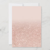 Eiffelturm Rose Gold Glitzer Rosa Sweet 16 Einladung (Rückseite)