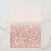 Eiffelturm Rose Gold Glitzer Rosa Sweet 16 Folieneinladung (Rückseite)