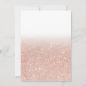 Eiffelturm Rose Gold Glitzer Weiß Sweet 16 Einladung (Rückseite)