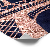 Eiffelturm-Rose Goldgold 16 Willkommenszeichen Poster (Ecke)