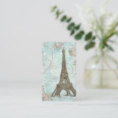 Eiffelturm Rosen und Scrolls Visitenkarte (Stehend Vorderseite)