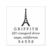 Eiffelturm-Rücksendeadresse Permastempel (Design)