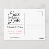 Eiffelturm Save the Date im Frühjahr Postkarte (Rückseite)