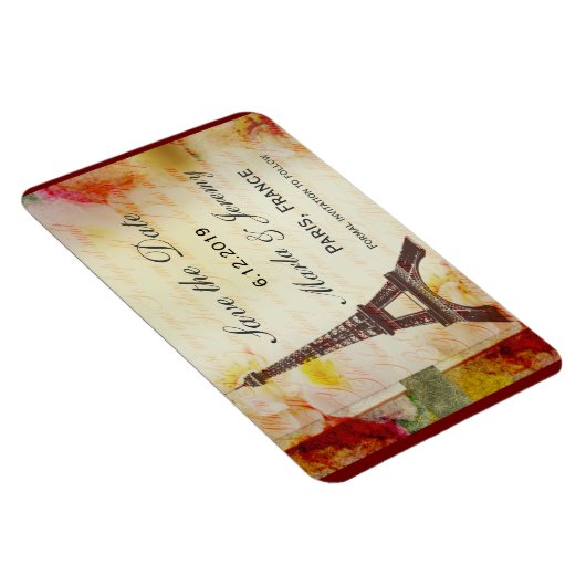 Eiffelturm Save the Date Magnet (Rechte Seite)