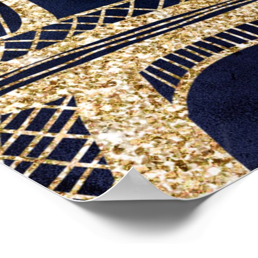 Eiffelturm schick Gold 16 Willkommenszeichen Poster (Ecke)