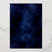 Eiffelturm schicke Goldmedaille Glitzer Hochzeit Folieneinladung (Rückseite)