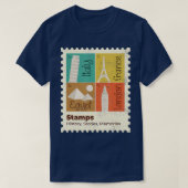 Eiffelturm Schiefer Turm Turm Pisa Pyramid Uhr T T-Shirt (Design vorne)