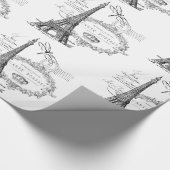Eiffelturm-Schleifpapier Geschenkpapier (Ecke)