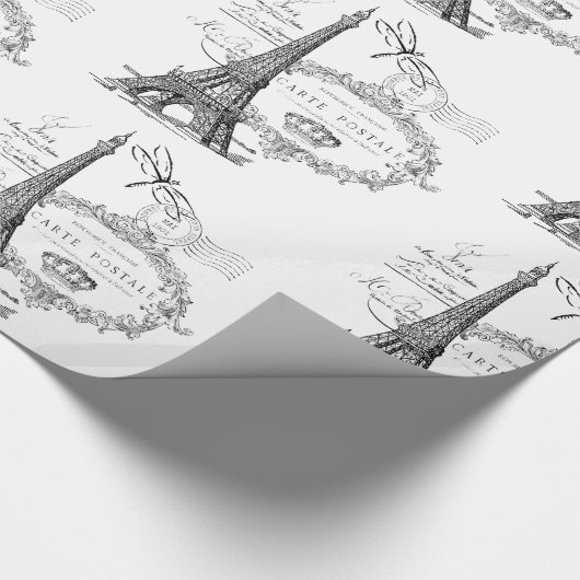 Eiffelturm-Schleifpapier Geschenkpapier (Ecke)